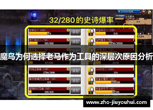 魔鸟为何选择老马作为工具的深层次原因分析 魔鸟为何选择老马作为工具的深层次原因分析